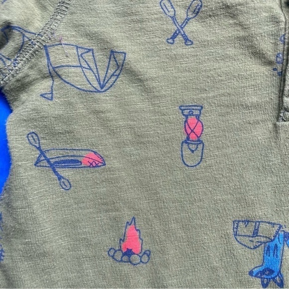 Carter’s green camping long sleeve shirt, size 5T - Picture 3 of 8